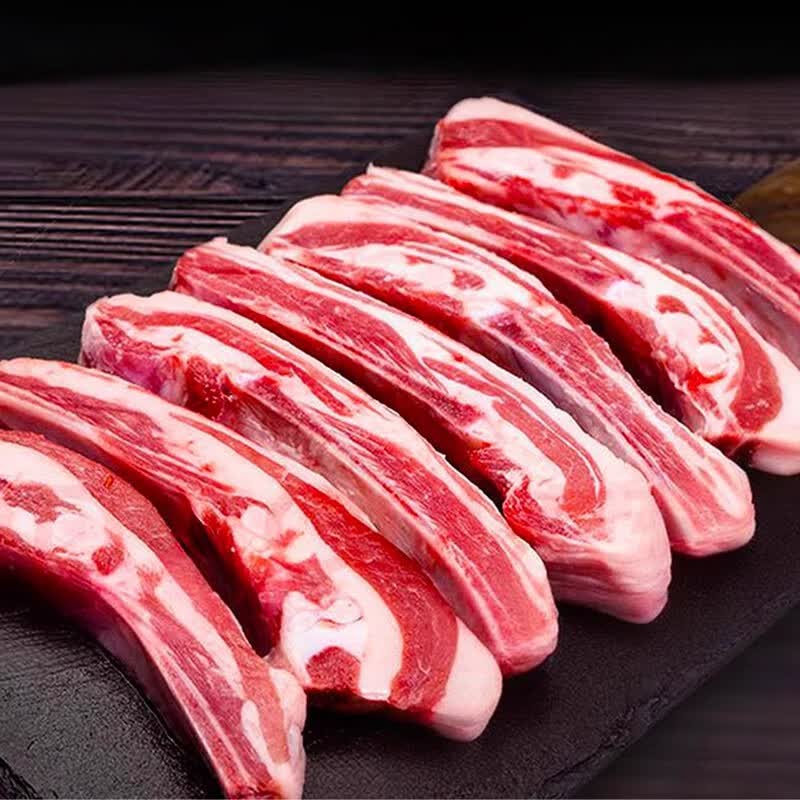 郁羊童羊肉新鲜宁夏滩羊正宗手抓生鲜羊排羊腿半只10斤整只礼盒 【精修切块】羊排4斤