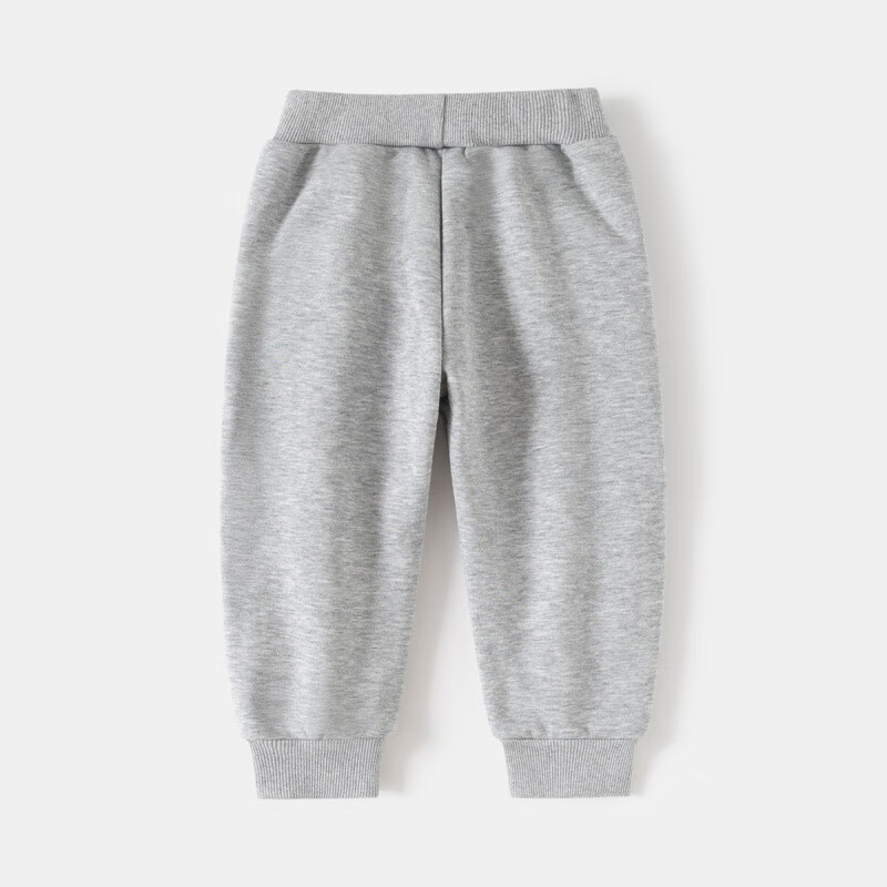 WELLKIDS童装秋冬季2025新款韩版儿童裤子男童长裤加绒宝宝运动卫裤 藏青加绒 90