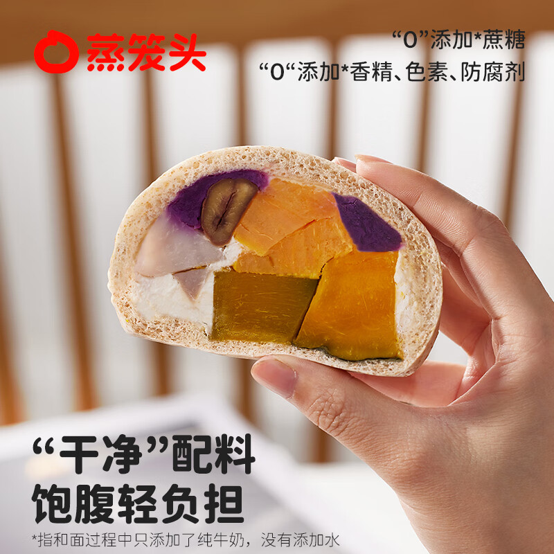 蒸笼头五谷丰登馒头 营养早餐速食半成品杂粮馒头 五谷丰登馒头200g*5袋