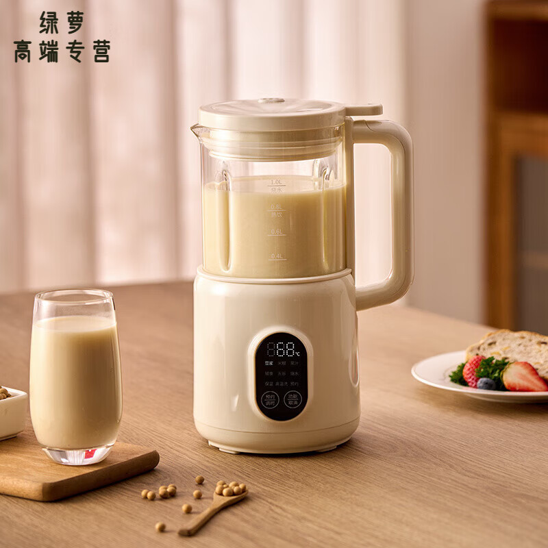 GIOIO日本进口品质豆浆机家用全自动多功能小型磨豆浆机低噪音破壁机豆奶 暖白色/升级款 0L