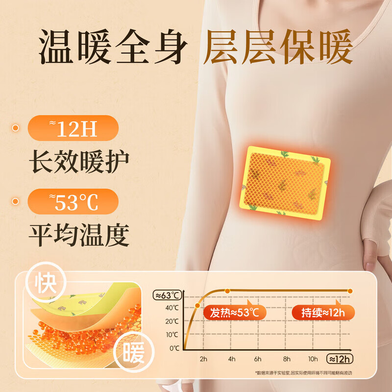 米卡博暖贴暖身贴艾草热敷自发热贴全身通用暖腰暖腹暖宫女生大姨妈 30片【艾草热敷 持久发热8H】
