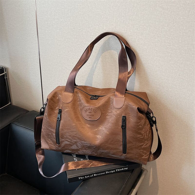 DRYWORLD旅行包手提收纳运动行李包出差干湿分离短途健身女神节 咖色