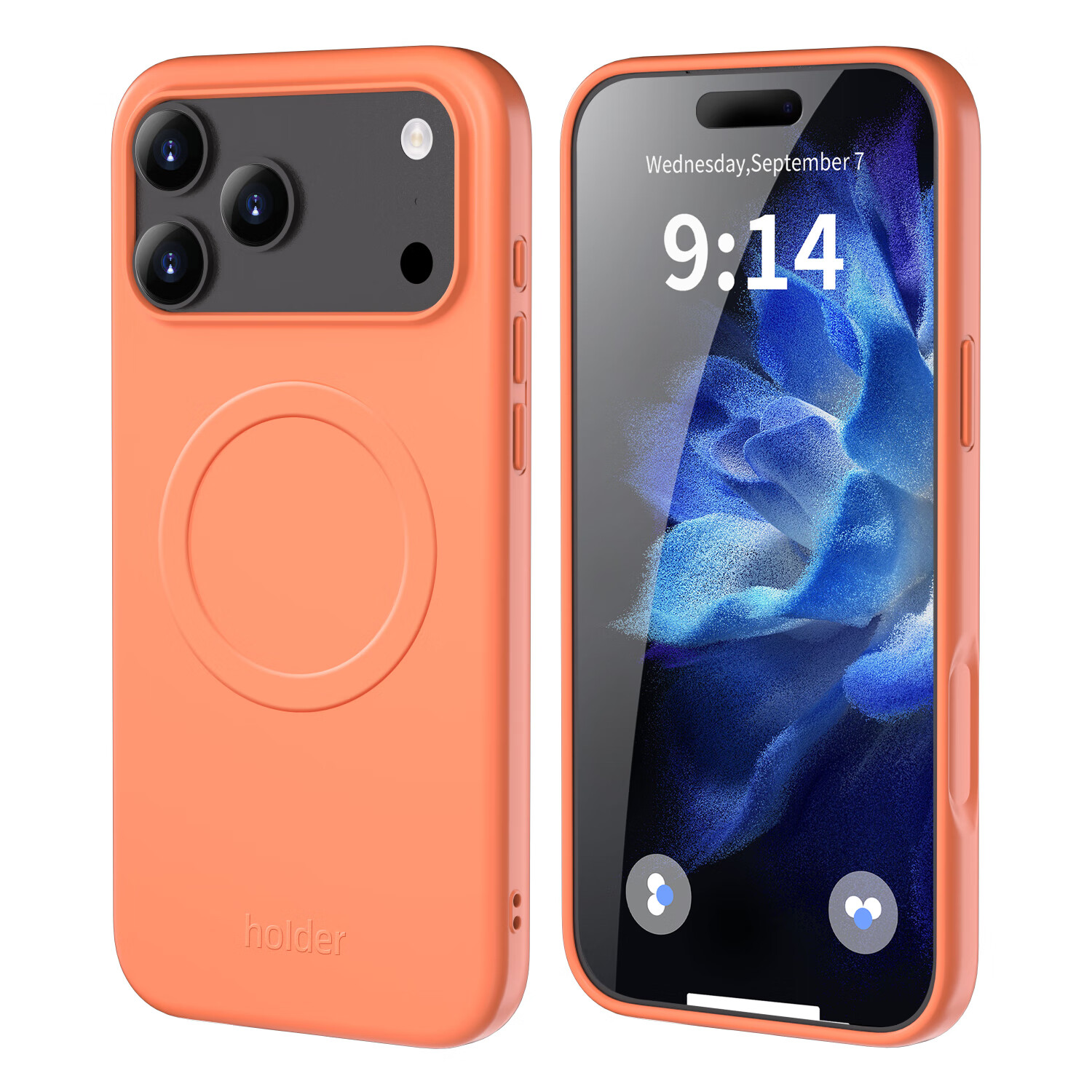 艺色适用iphone17promax手机壳苹果17promax保护套Magsafe磁吸充电防摔散热 橘橙色 iphone17-promax