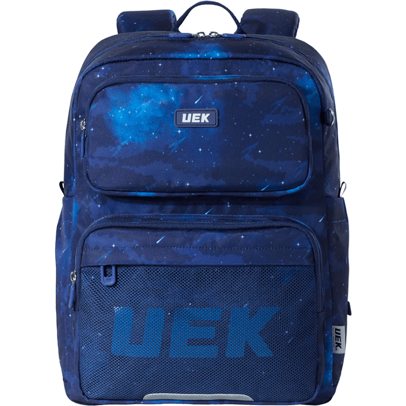 UEK書(shū)包女大容量男高中初中生中學(xué)生雙肩背包小學(xué)生4-6年級深藍