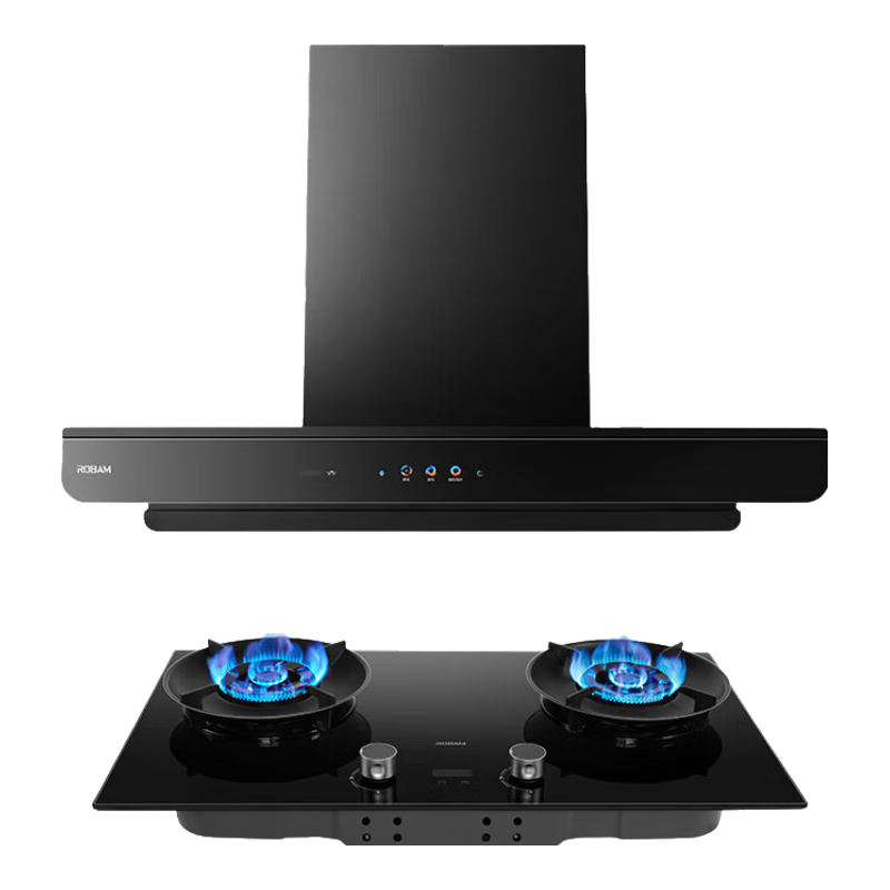 老板（Robam）【双子星E2P】油烟机 欧式顶吸烟灶联动双腔变频大吸力家用厨房油烟机28风量智能油烟机以旧换新 【烟灶联动防干烧烟灶套装】E2P+D2P 天然气