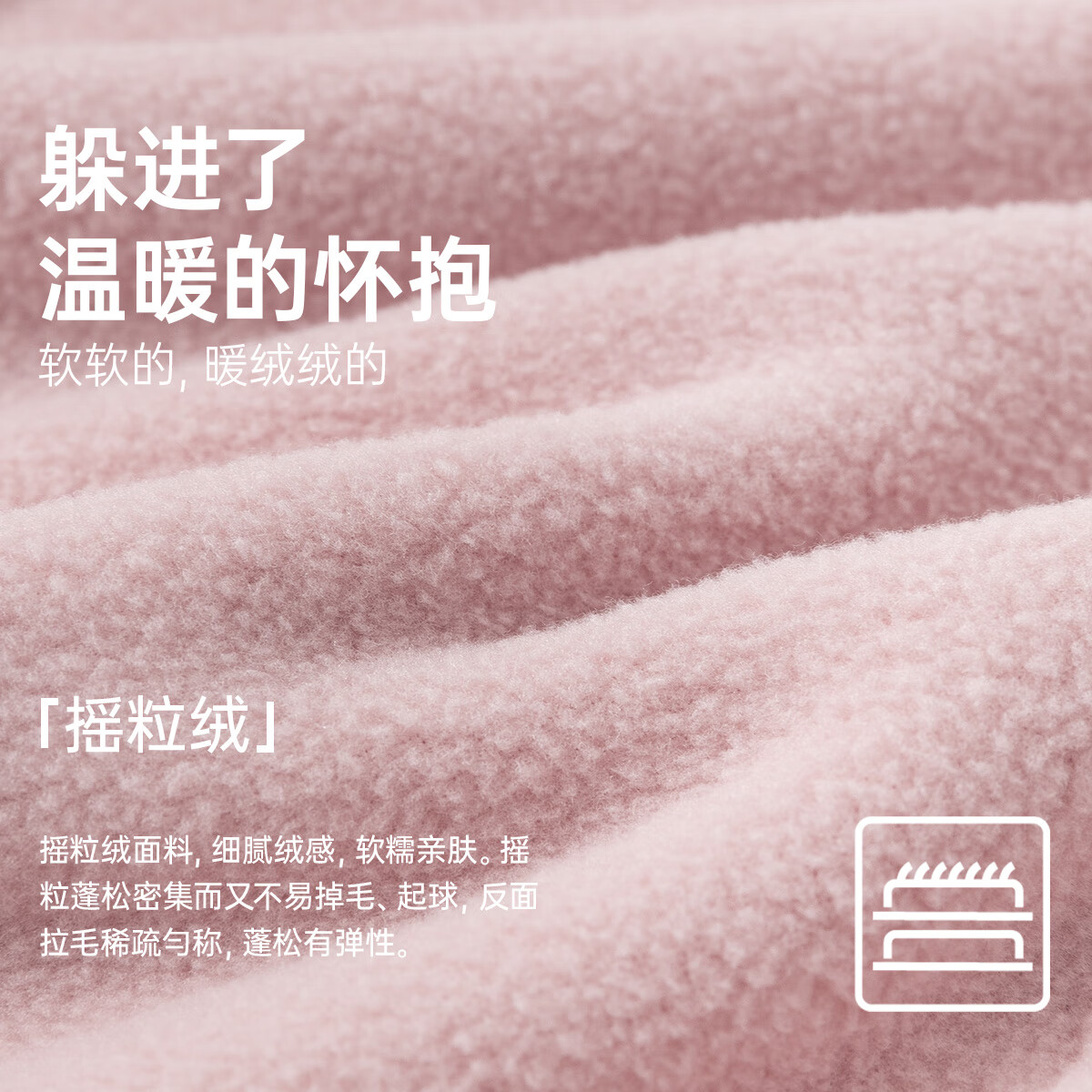 顶瓜瓜抗静电摇粒绒软糯绒绒女士长袖开襟睡裙小香风毛茸茸睡裙女 珊云粉 2XL (175)