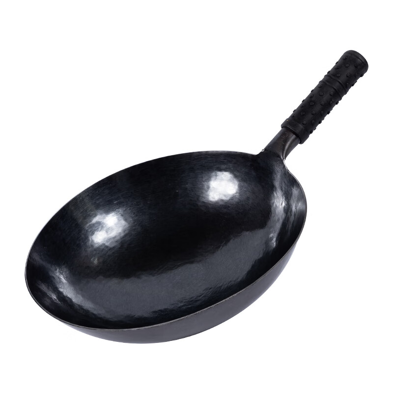 谭铁匠章丘手工铁锅官方旗舰正品熟铁炒菜锅家用无涂层不易粘老式炒锅 古法锻打宗师黑锅【5-9人用】(送五重好礼) 38cm