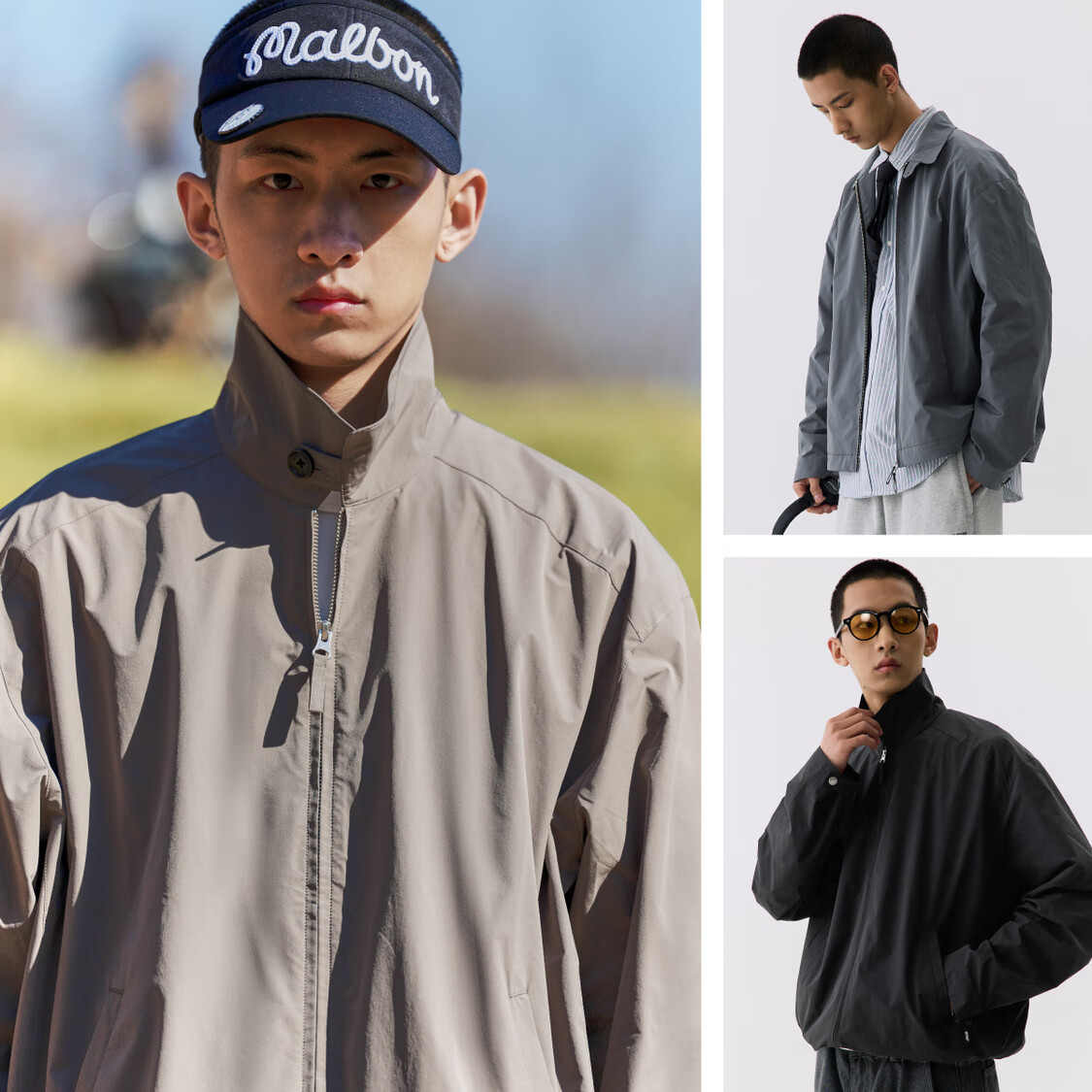 RESTICK地质家cleanfit翻领复古行政夹克男秋季极简短款外套 摩卡 M 现货