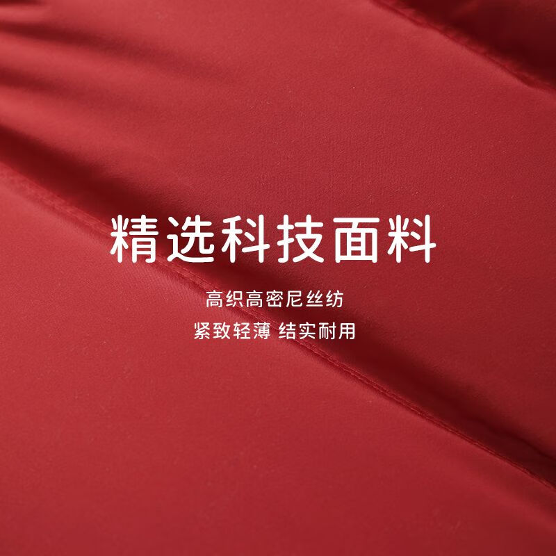 欧姆熊女童加厚长款羽绒服秋冬季2025新款洋气女孩宝宝轻薄儿童冬装外套 新年红长款羽绒服. 120