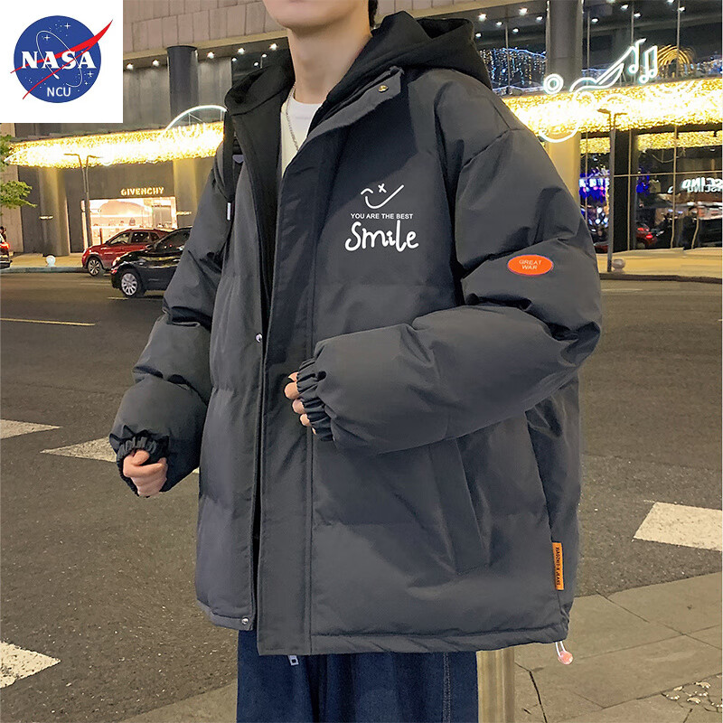 NASANCU男士羽绒服2023新款加厚保暖笑脸衣服 参考尺码表购买 M