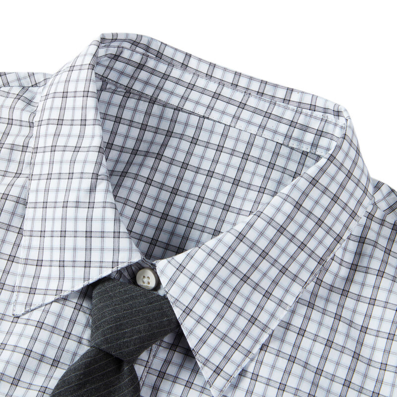 乐町【商场同款】收腰格纹衬衫25春新款 银烛灰 M