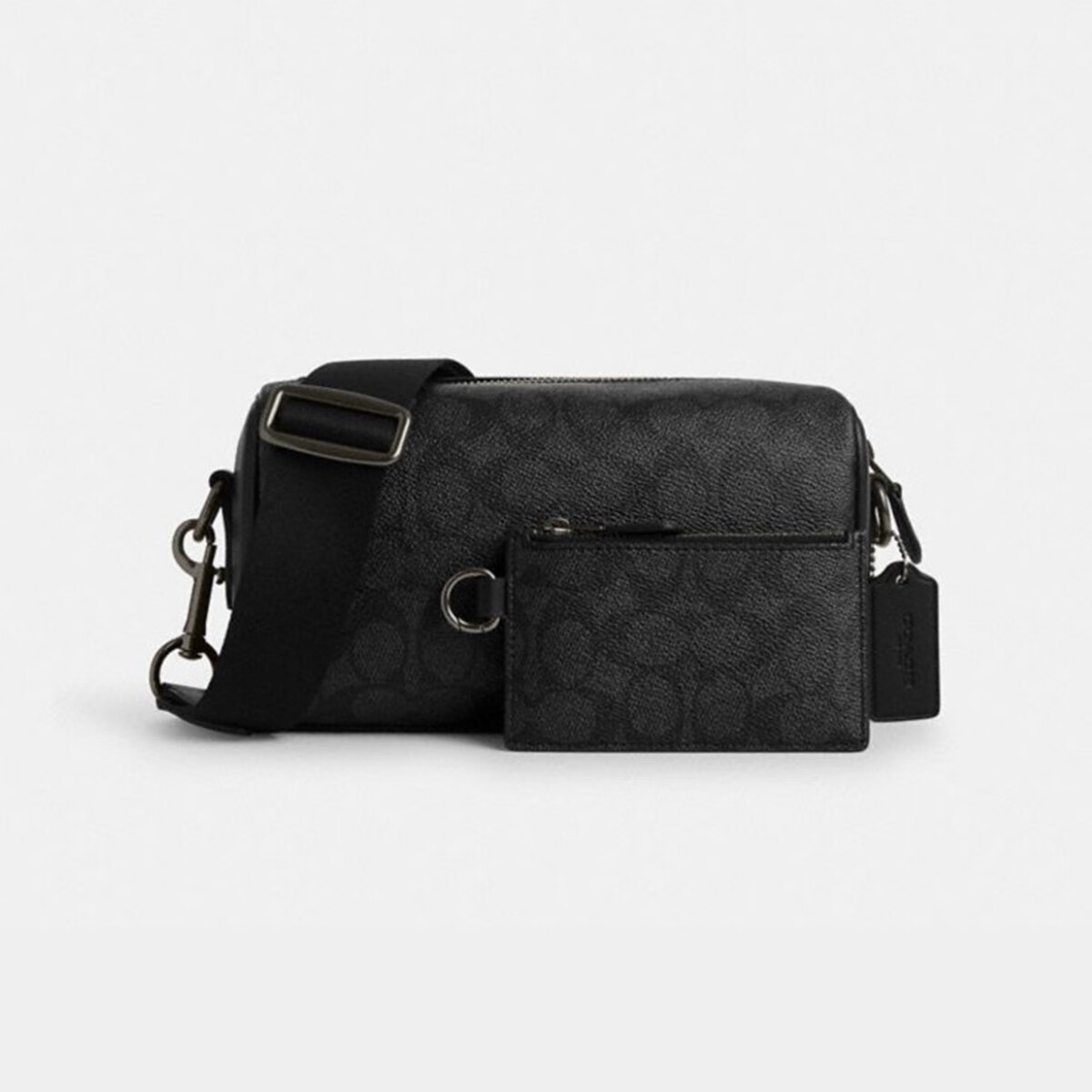 男士经典标志axel斜挎包单肩包 黑色 21*11