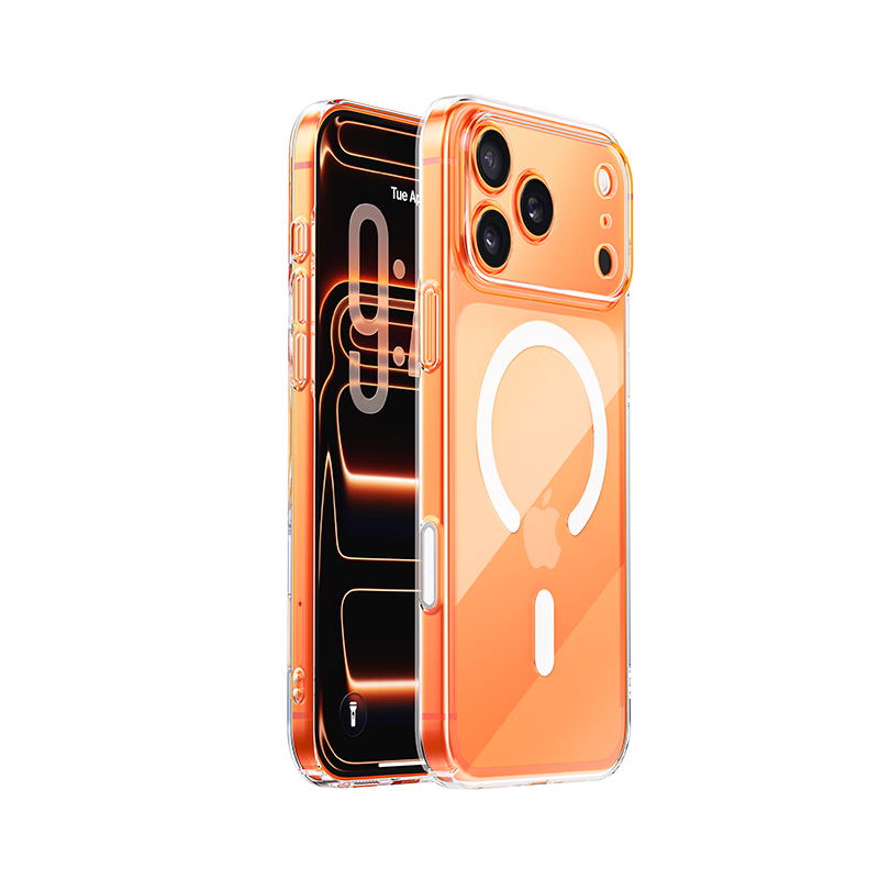 W&P【抗黃認(rèn)證丨AI靈動(dòng)按鍵】適用iphone17promax手機(jī)殼蘋果17promax保護(hù)套磁吸充電全包防摔透明殼wp