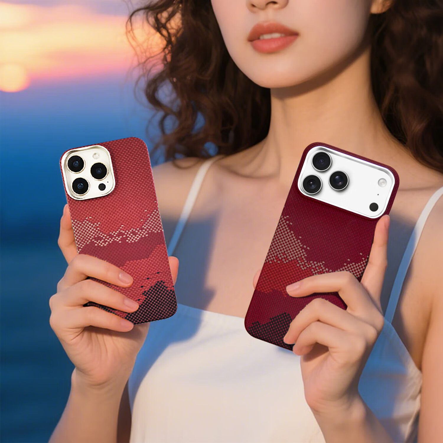 PARKA凯夫拉苹果16/17promax手机壳iphone16pro手机壳新款芳纶纤维手机壳凯夫拉超薄磁吸苹果17手机壳 日出金山-浮织-芳纶纤维 iPhone16ProMax