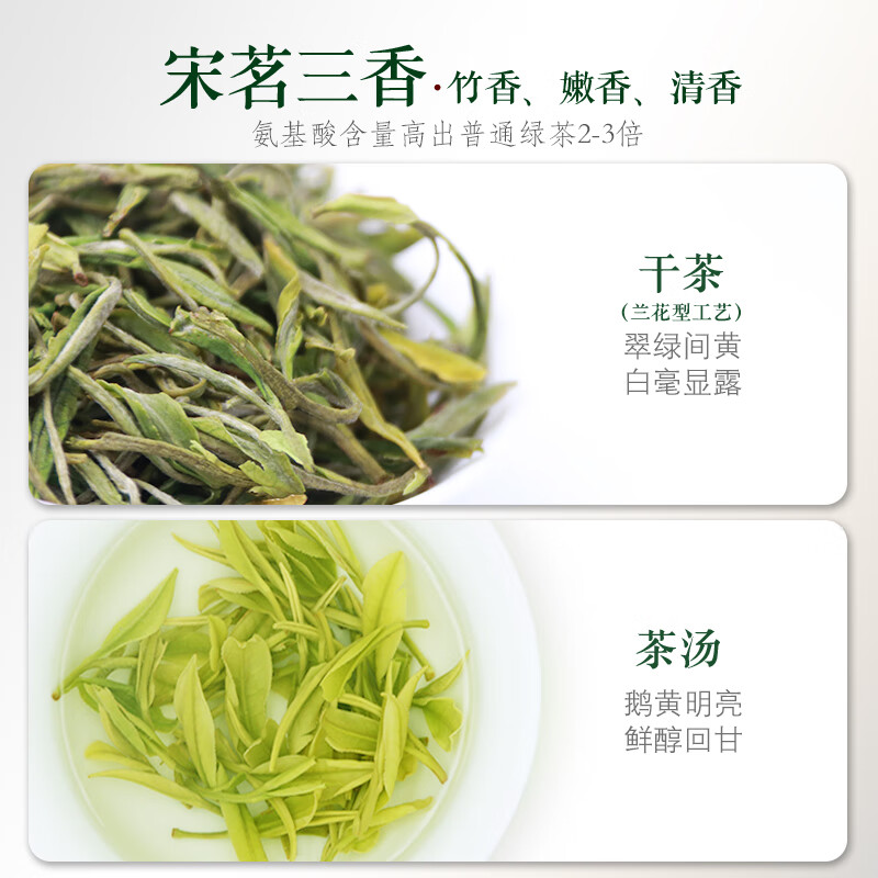 宋茗白茶2025新茶上市安吉白茶雨前特級散裝100g正宗綠茶白茶茶葉
