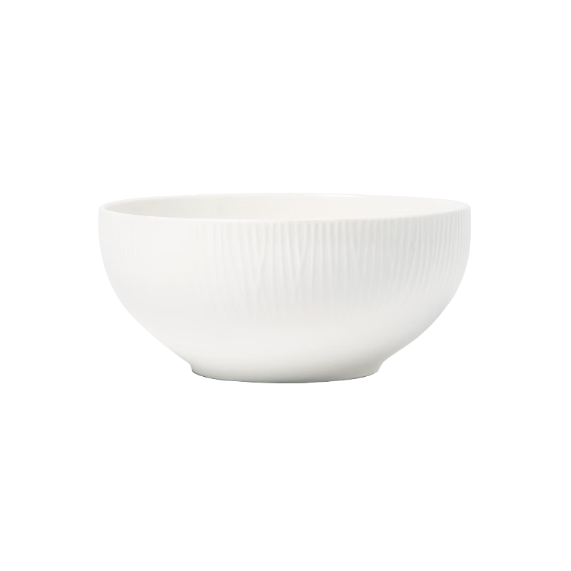 億嘉（IJARL） 面碗陶瓷家用湯碗螺螄粉碗白瓷拉面碗餐具碗具純白飯碗 6英寸