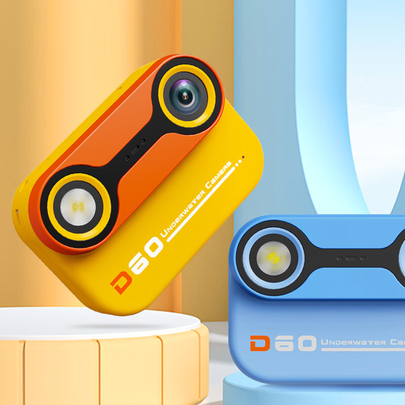 巧智数码高清防水相机学生党水下照相机宝宝生日礼物校园前后双摄切换数码相机他拍自拍 粉色 标配【含32G内存卡】