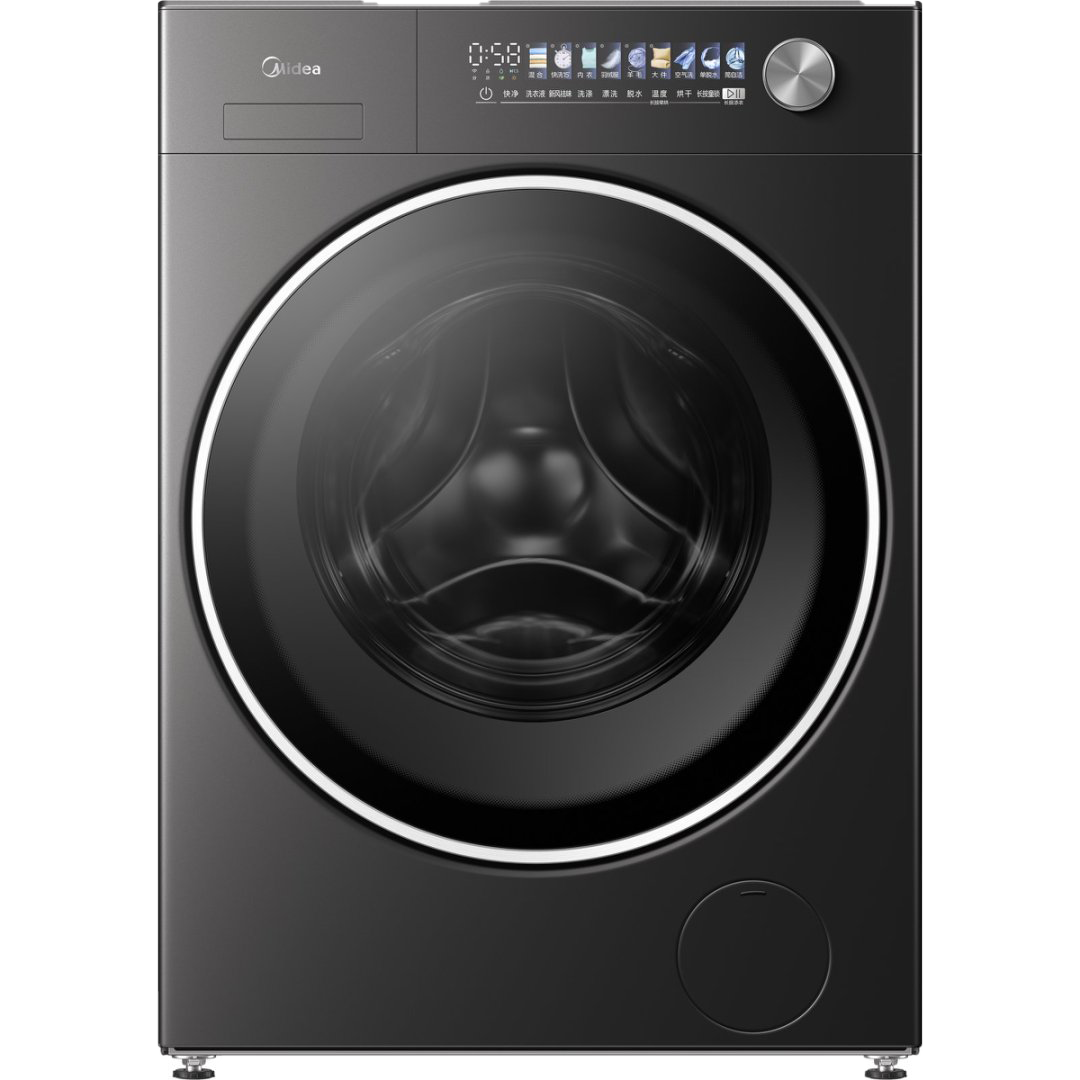 美的（Midea）滚筒洗衣机全自动国家补贴 10/12公斤大容量单洗/洗烘一体 元气2.0医护级除菌 一级能效 以旧换新  【10KG带烘干L5】1.15高洗净比+智能柔烘