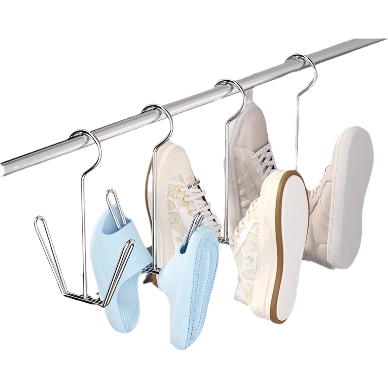 新款不锈钢晒鞋架阳台窗台防风挂晾鞋架子室外特厚加粗晒鞋神器 1个