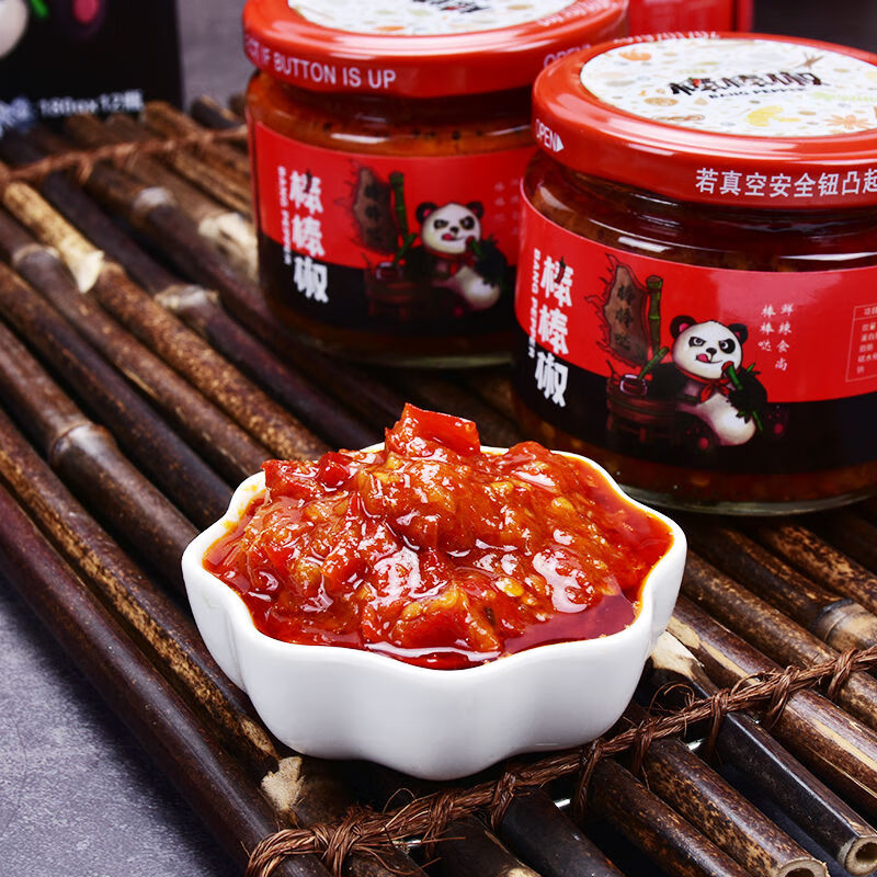 棒棒椒鲜椒酱180g*2瓶红椒青椒手工下饭辣椒酱拌饭拌面面香辣剁椒酱