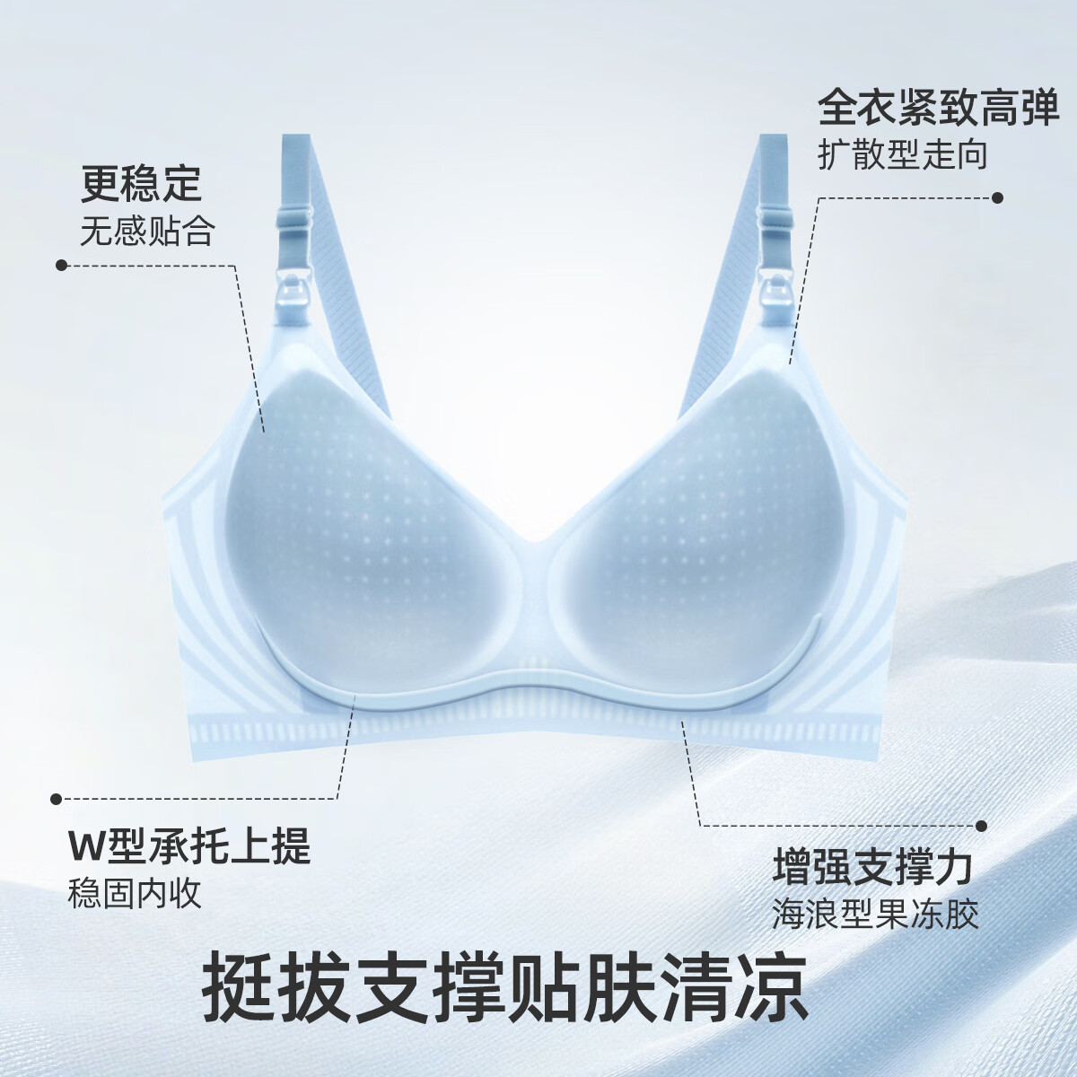婧麒孕妇哺乳内衣女士产后喂奶防下垂聚拢文胸怀孕期大胸夏季薄款 香槟白【哺乳款 防下垂Jwx159295】 XL【建议体重120-135斤】