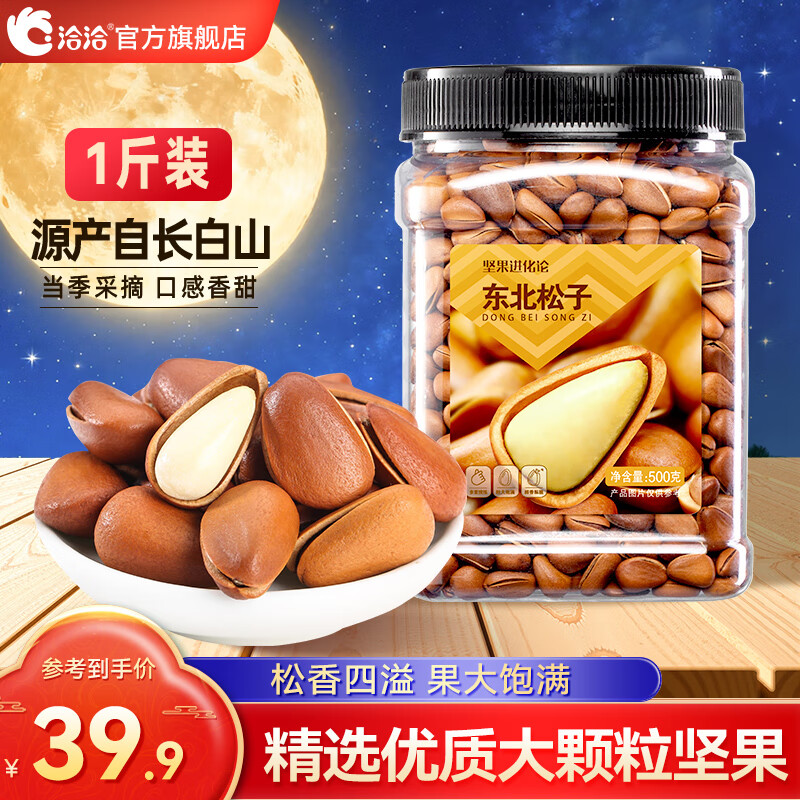 洽洽东北松子500g 坚果量贩松子休闲零食每日坚果 【东北红松】大松子500g