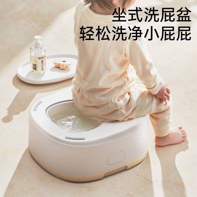 YEESOOM婴儿马桶多功能儿童洗屁屁盆神器马桶坐便器男女宝宝坐便圈小孩婴 【4合1马桶+洗屁屁盆】PU款+清洁刷+100只清洁袋发顺丰