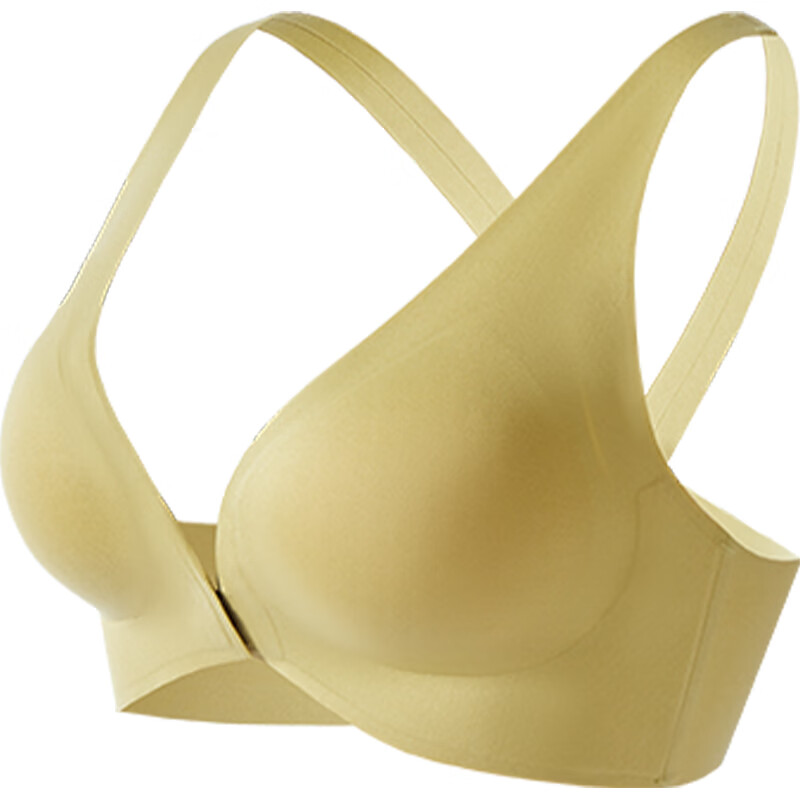 古今内衣女文胸罩无钢圈纯欲约会无痕薄款大胸显小聚拢上托美背性感 肤色 L (建议105-120斤) 80/36ABC