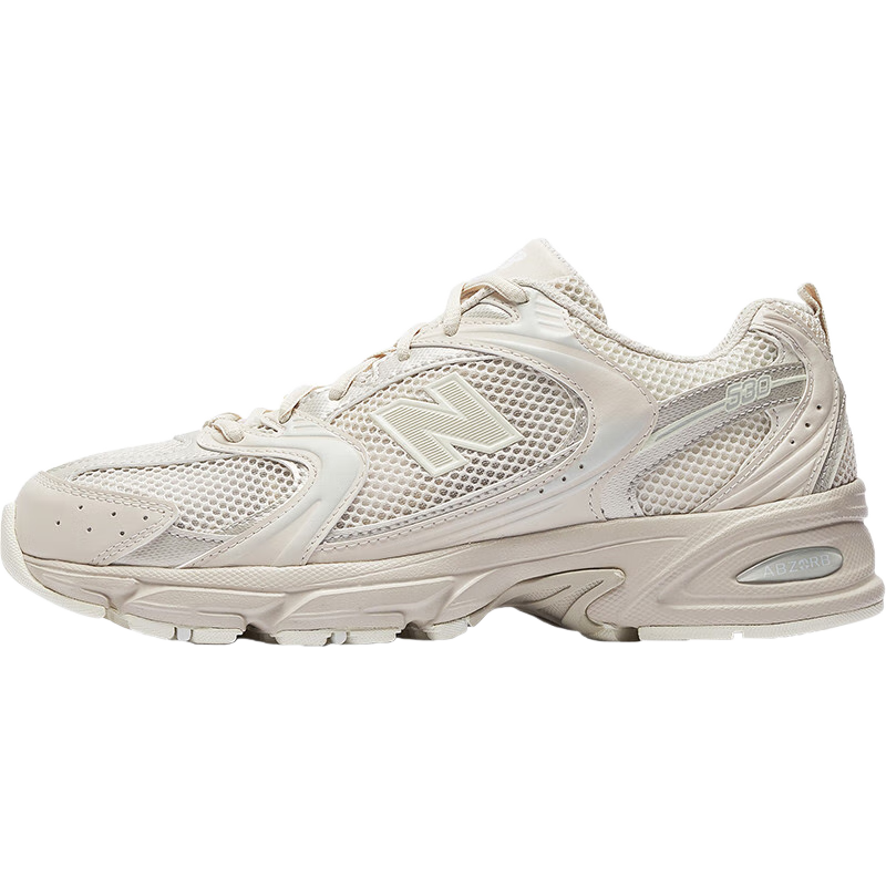 NEW BALANCE    NB530官方老爹鞋男鞋女鞋情侣复古低帮百搭休闲运动鞋 浅奶茶色 MR530AA1 建议拍小半码 36 (脚长22cm)