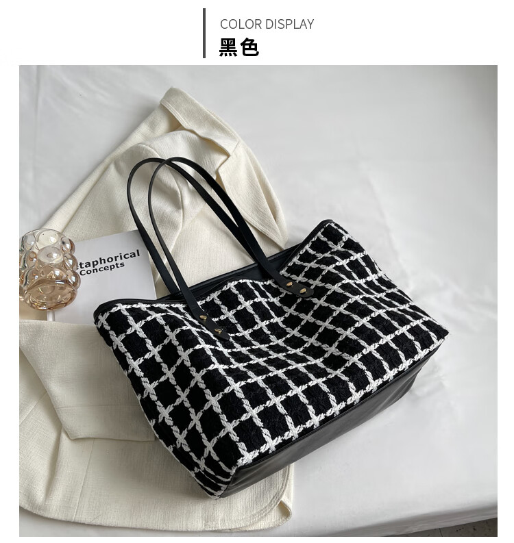 酷奇袋鼠 kq袋鼠精品  帆布包包女大容量2024新款时尚秋冬百搭单肩包