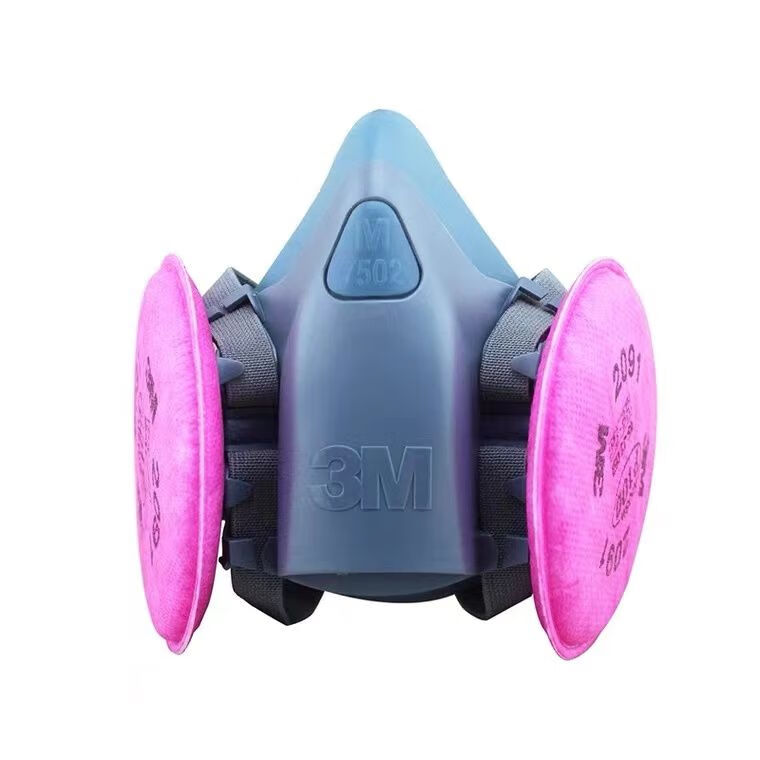 3M7502防毒面具2097防尘口罩雾霾2091滤棉硅胶焊接电焊烟油烟面罩 7502配2097【一整套】