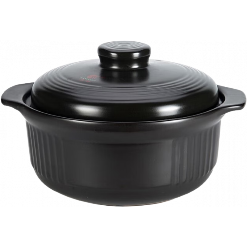 康舒（KANGSHU）大容量陶土砂锅明火燃气陶瓷煲耐高温炖锅汤锅陶瓷沙锅炖汤煲家用 日式炖锅适合2-4人 2200ml