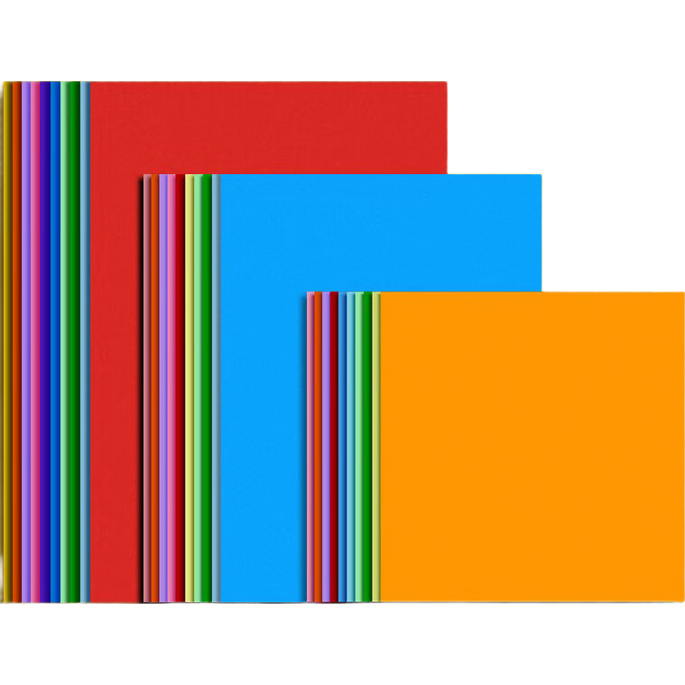 A4彩纸手工折纸卡纸儿童套装a4幼儿园宝宝小学生手工纸专用千纸鹤纸飞机材料折叠纸 【10色100张中号】15cm*15cm
