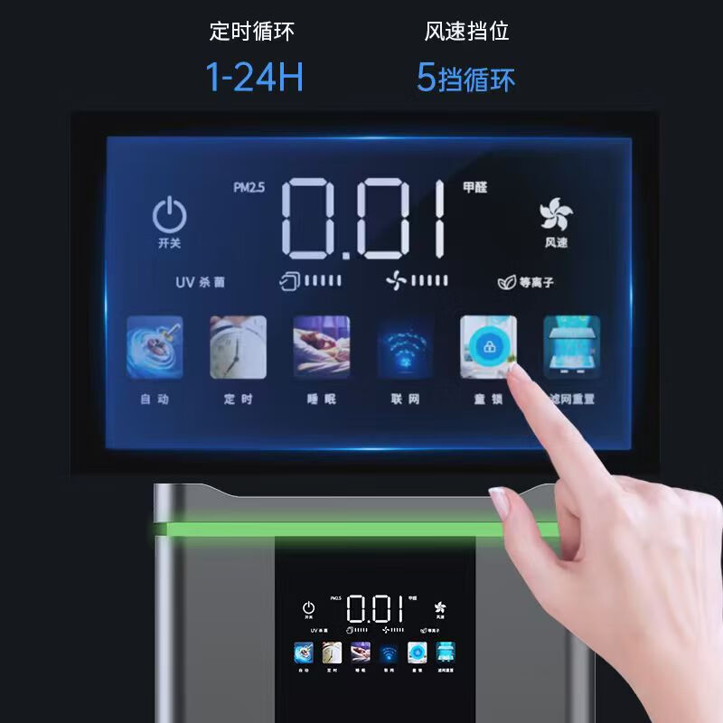 赫为空气净化器消毒机除甲醛除雾霾除菌去异味除病菌病毒除烟味一体机家居用办公医用HW-Y1000S