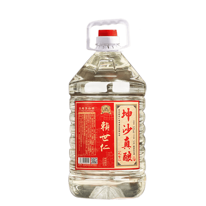 赖世仁贵州酱香型白酒足10斤桶装高粱酒泡药酒果酒粮食酒送礼酒53度酱酒 53度 5.4L 1桶 礼赞5.4升【坤沙真酿】