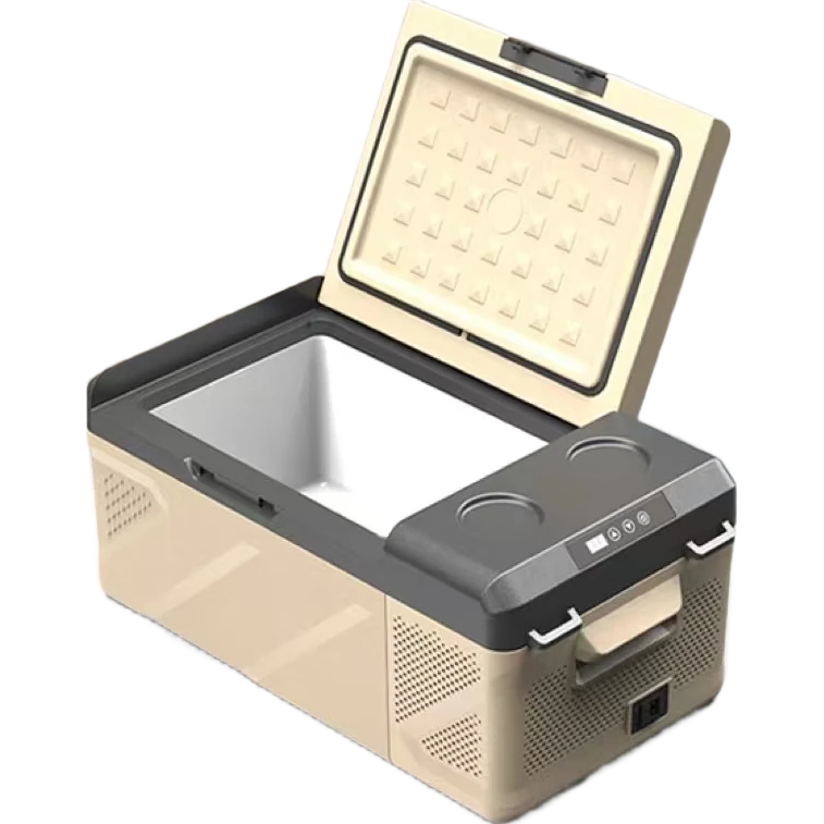 冰虎新款小升數(shù)車載冰箱車家兩用12V24V220V冷凍冷藏壓縮機(jī)制冷 KM 車家兩用 航空材料單門單倉(cāng) 15L