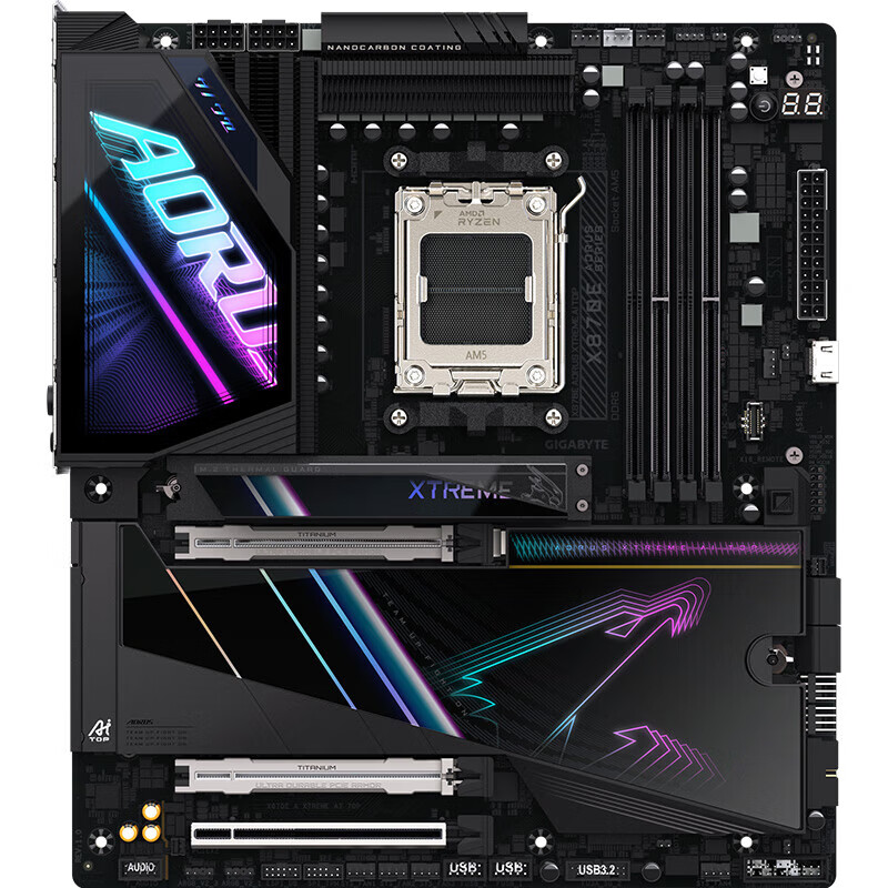 技嘉X870E AORUS AI TOP大雕主板搭配9700X 9800X 3D 9900X 9950X X870E AORUS 大雕 无内存 x AMD R5 9600X 散片