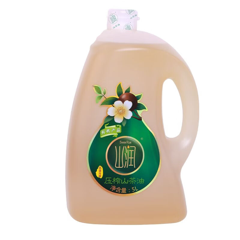 山潤【】山茶油5L低溫冷榨山茶籽油禮袋裝壓榨湖南有機(jī)茶油 5L瓶