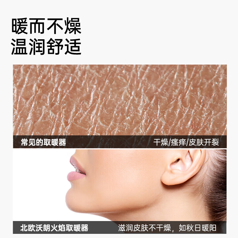 THOMSON法国汤姆逊壁炉石墨烯取暖器暖风机小太阳火焰电暖器电热电暖气家用浴室烤火炉节能办公室取暖神器 【标准版】仿真炭火丨即开即热丨台地两用