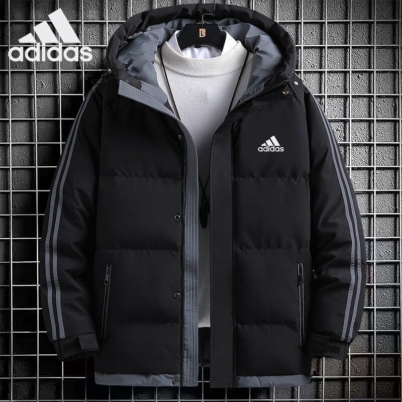 ADIDAS TECHFIT阿迪达斯冬季新款三叶草连帽棉衣男休闲棉袄外套加厚保暖百搭羽绒 AD5811绿色【专柜特惠】 2XL  建议172-180cm