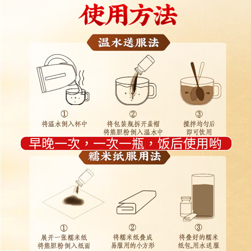 [瑞鹤]熊胆粉 0.2g*7瓶 5盒装 清热明目金胆平肝惊风抽搐外治目赤肿痛咽喉肿痛肝胆用药健康巩固 90%选择-居家常备