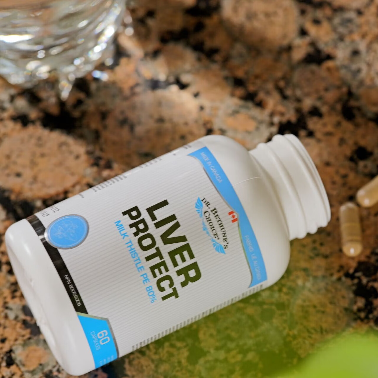 Dr. Bethune's Choice白求恩医生之选 护肝片养肝应酬男女熬夜加班肝火 加拿大天然提取 天然成分护肝片60粒/瓶 朝鲜蓟根提取物、蒲公英根提取物、西洋蓍草粉