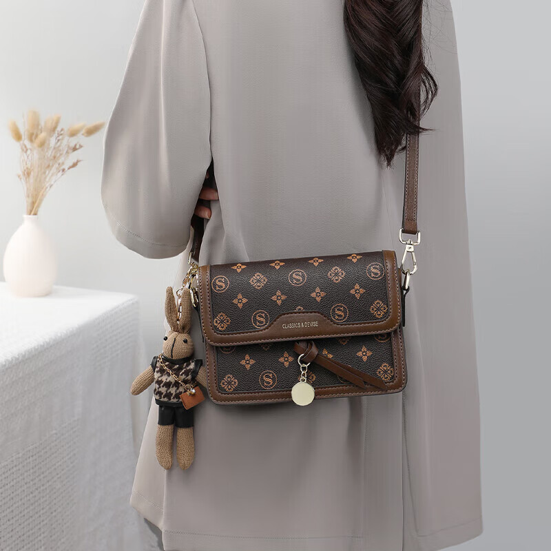 纪诗哲轻奢包包女包单肩包女士斜挎包七夕情人节送女友老婆妈妈节日礼物 咖色【送礼爆款2025新款 当/次日达】 精美包装