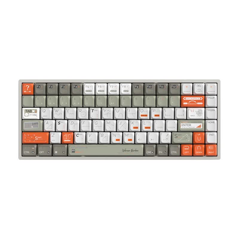 keychron渴创 Z7Max Mac机械键盘 办公静音键盘 三模客制化键盘 轻薄矮轴键盘 全铝机身兼容Mac/Win双系统  Z7Max 定制款-未知数-藏银