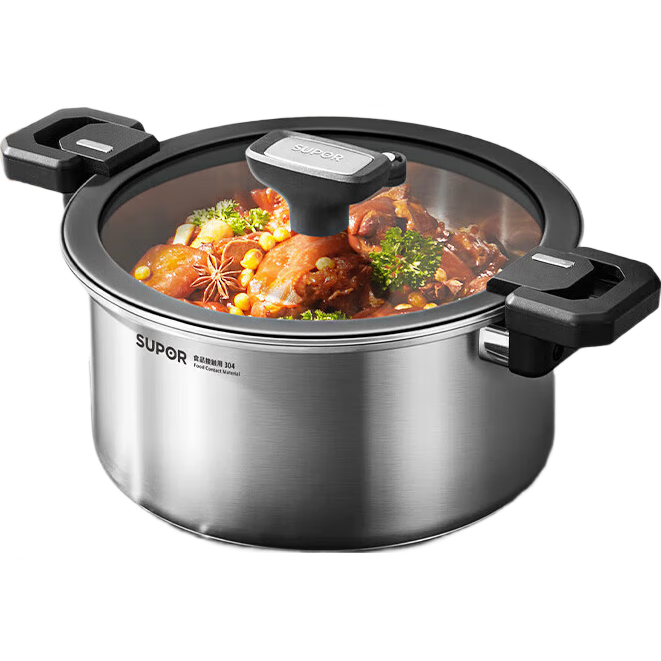 ���ڲ������ղ�����SUPOR��΢ѹ����304������������Ϳ���������˹�ȼ������¯ͨ�� 5.2L 3-4�ˡ�����ѡ�� ֱ�� 24cm 170.05Ԫ