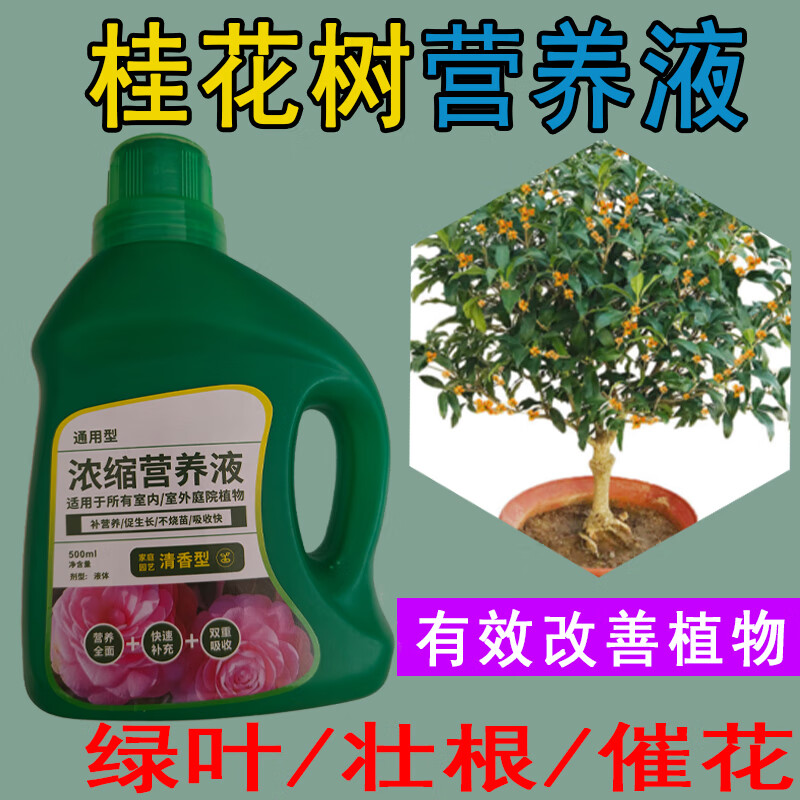 桂花树营养液通用型桂花树专用营养液花肥花卉水培绿植物养花肥料 浓缩型营养液*3瓶*500ml 京东折扣/优惠券