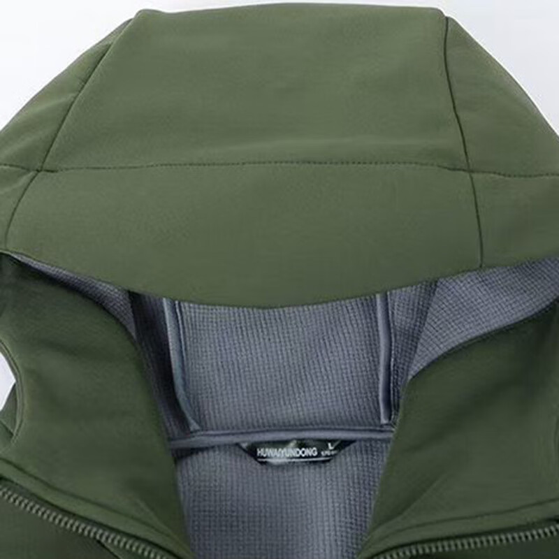 拾福(SHIFU)户外冲锋衣男装防风防水外套加绒保暖上衣秋冬季新款衣服爸爸装 黑色 5XL (195-215斤)