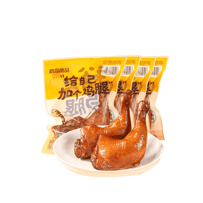 裕昌食品（foodyuchang） 大雞腿150g8祇鹵香雞腿開(kāi)袋即食 零食小吃 鹵香雞腿150g*4祇
