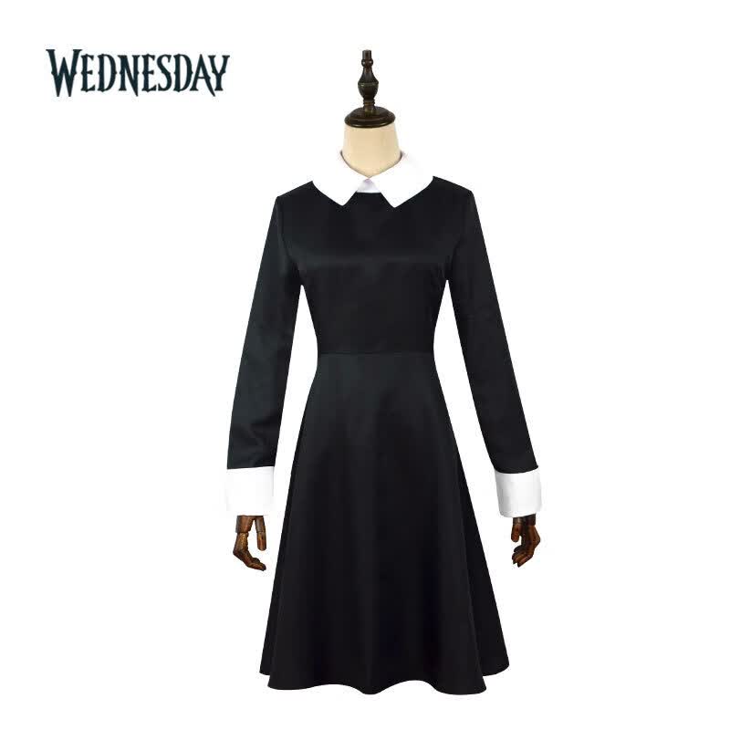 托尼美剧Wednesday星期三同款服装cos服西服女主校服连衣裙 黑色连衣裙 M使用感如何?