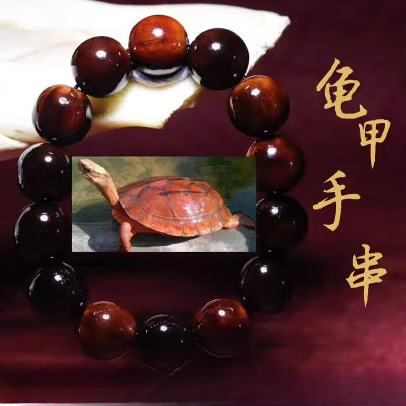 芯香山龟甲手串真品盘玩佛珠念珠龟壳手串满血男女手链天然文玩手串